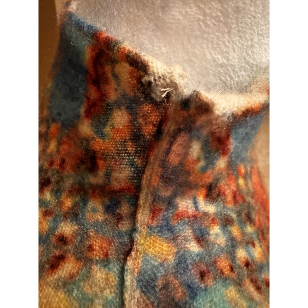PILCRO Anthropologie Alani 100% Cashmere Mock-Neck Sweater Snakeskin Rainbow S - Picture 3 of 8